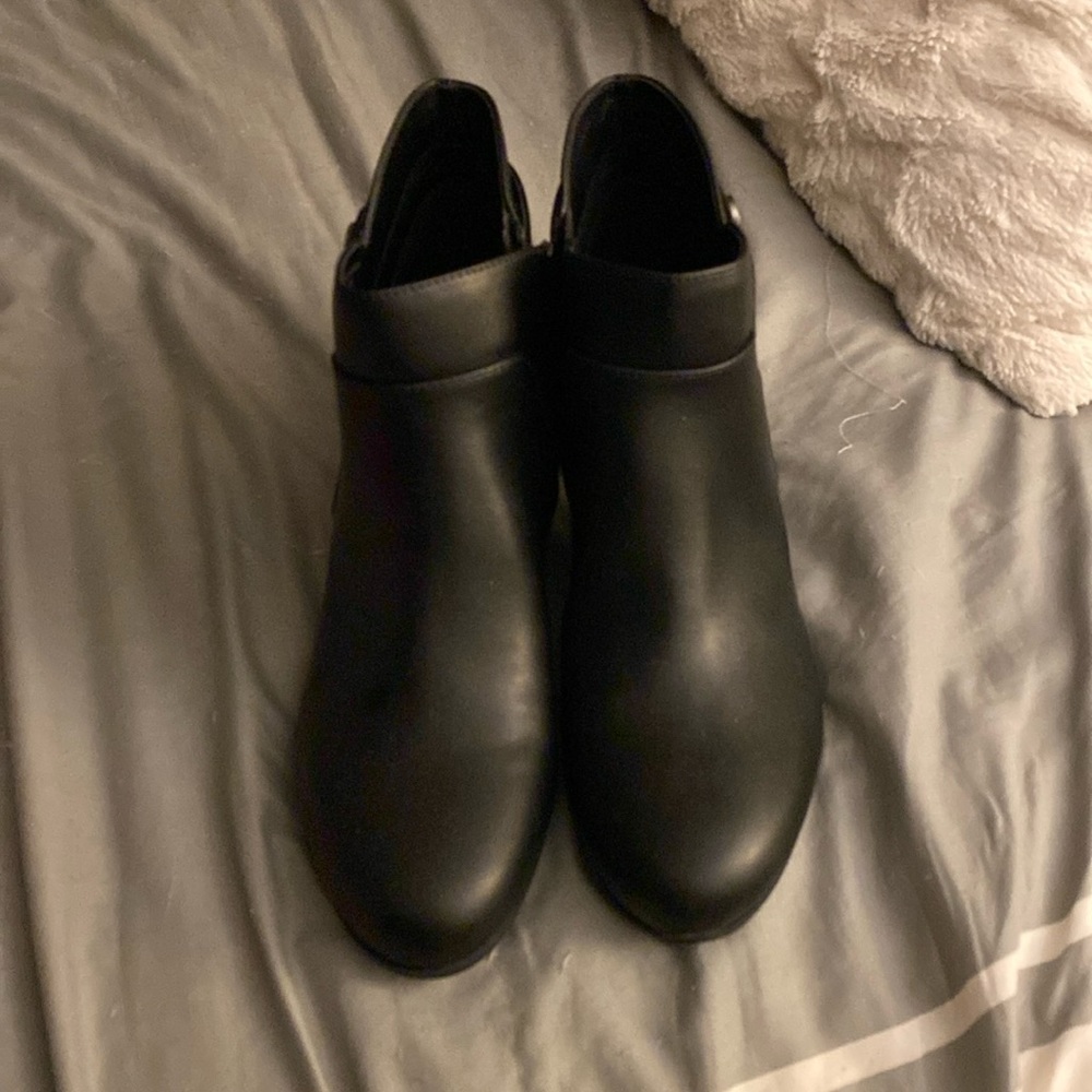 Size 10.5 black booties - never worn